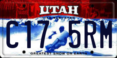 UT license plate C175RM