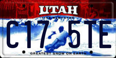 UT license plate C175TE