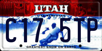 UT license plate C175TP