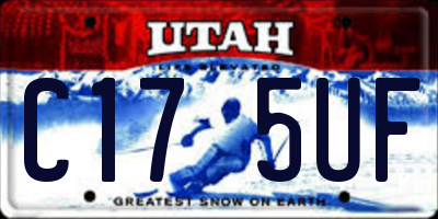 UT license plate C175UF