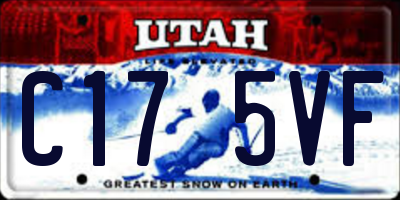 UT license plate C175VF