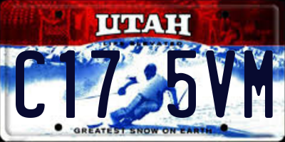 UT license plate C175VM