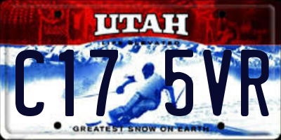 UT license plate C175VR