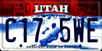 UT license plate C175WE