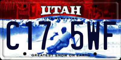 UT license plate C175WF