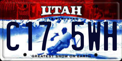 UT license plate C175WH