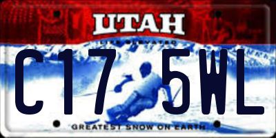 UT license plate C175WL
