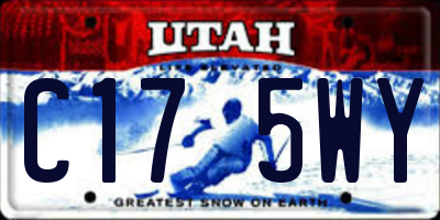 UT license plate C175WY