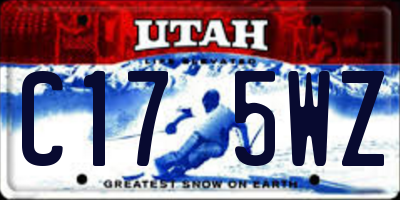 UT license plate C175WZ