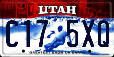 UT license plate C175XQ