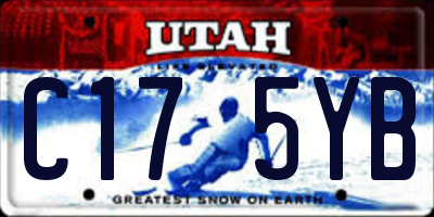 UT license plate C175YB