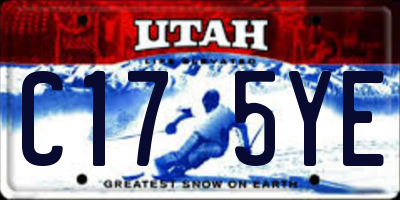 UT license plate C175YE