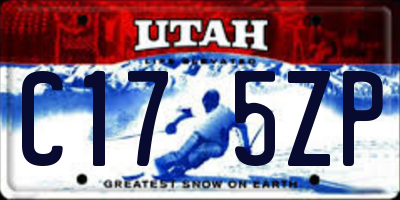 UT license plate C175ZP