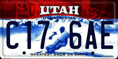 UT license plate C176AE