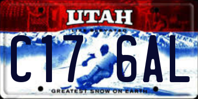 UT license plate C176AL