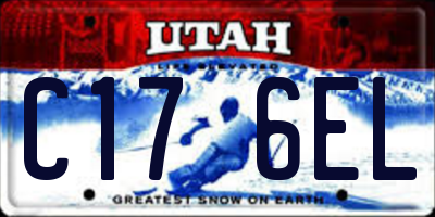 UT license plate C176EL