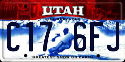 UT license plate C176FJ