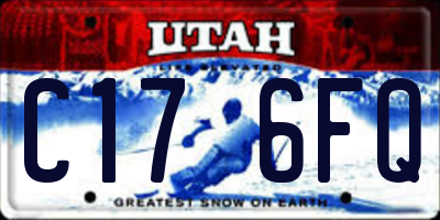 UT license plate C176FQ