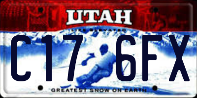UT license plate C176FX