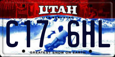 UT license plate C176HL