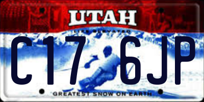 UT license plate C176JP