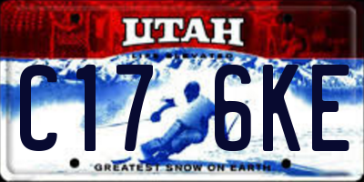 UT license plate C176KE