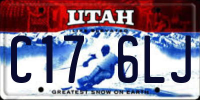 UT license plate C176LJ