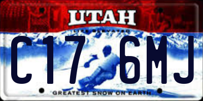 UT license plate C176MJ