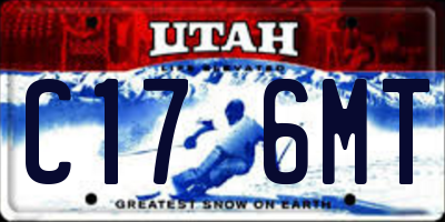 UT license plate C176MT