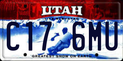 UT license plate C176MU