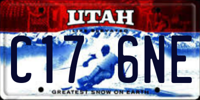 UT license plate C176NE