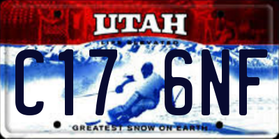 UT license plate C176NF
