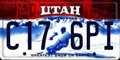 UT license plate C176PI