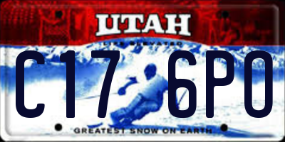 UT license plate C176PO