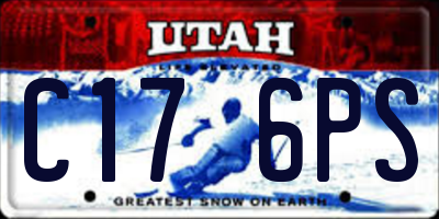 UT license plate C176PS