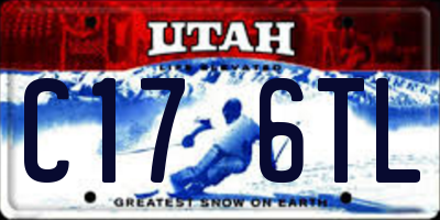 UT license plate C176TL