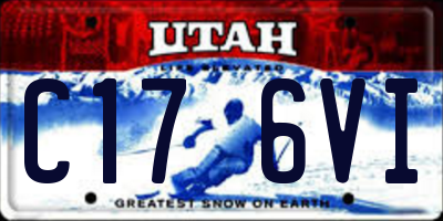 UT license plate C176VI
