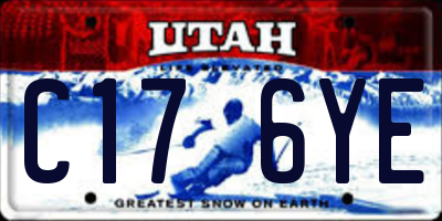 UT license plate C176YE