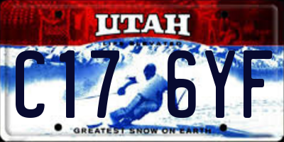 UT license plate C176YF