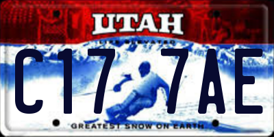 UT license plate C177AE