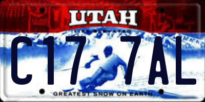 UT license plate C177AL