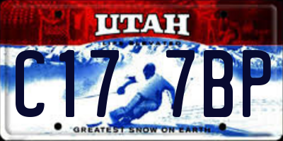 UT license plate C177BP