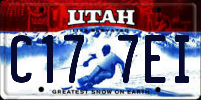 UT license plate C177EI