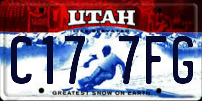 UT license plate C177FG
