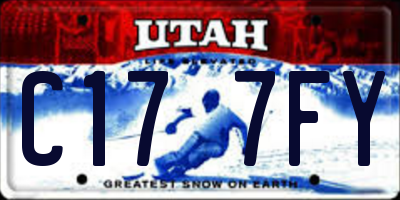 UT license plate C177FY