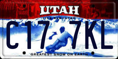 UT license plate C177KL