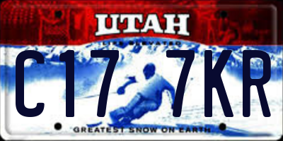 UT license plate C177KR