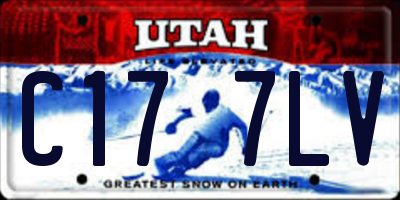 UT license plate C177LV
