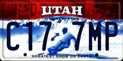 UT license plate C177MP
