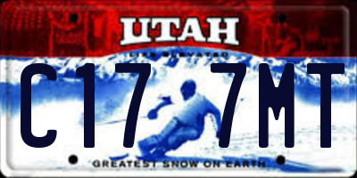 UT license plate C177MT